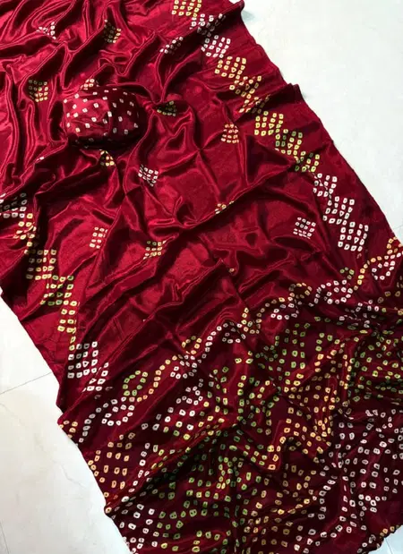 New Creap Silk With Ajrakh Print Sarees Wholesale In India